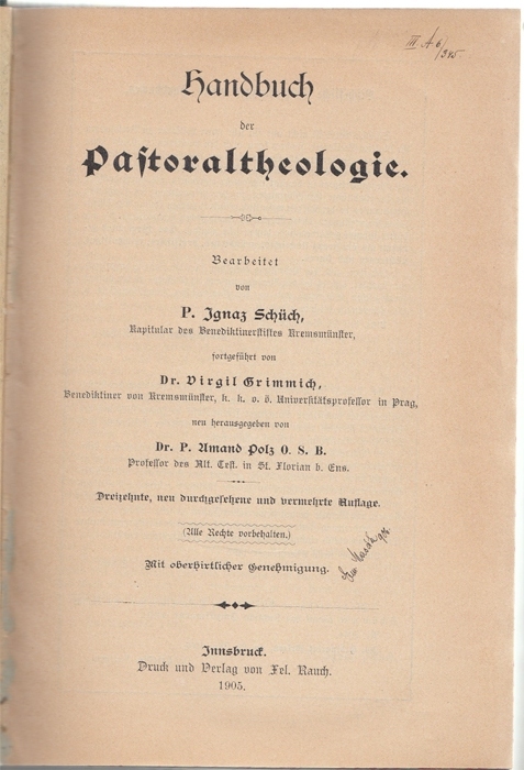 Handbuch der pastoraltheologie