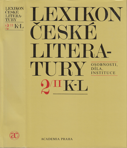 Lexikon české literatury 2 / I, II (H-J, K-L)