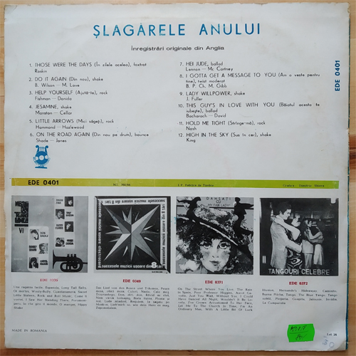 Slagărele Anului 1968 - Inregistrari originale din Anglia (LP)