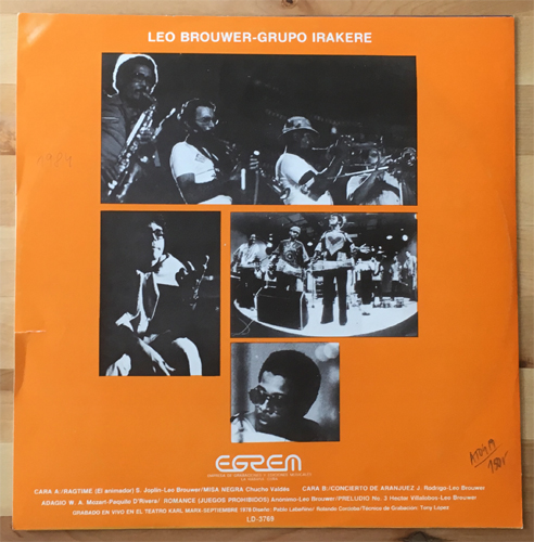 Leo Brouwer - Irakere (LP)