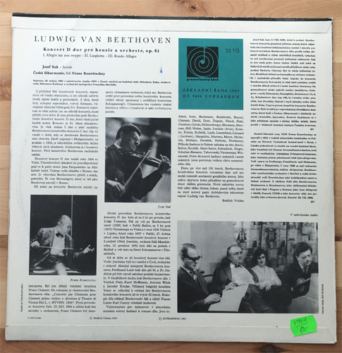 Ludwig van Beethoven - Koncert D dur pro housle a orchestr, op. 61 (LP)