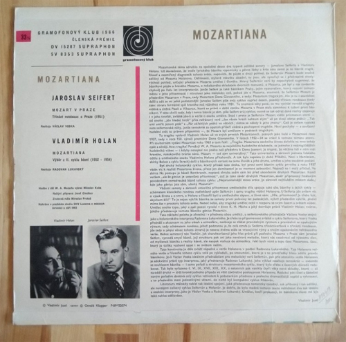 Seifert, Holan - Mozartiana (LP)