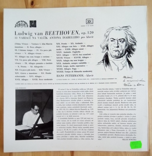 Beethoven - Variace na Diabelliho valčík (LP)
