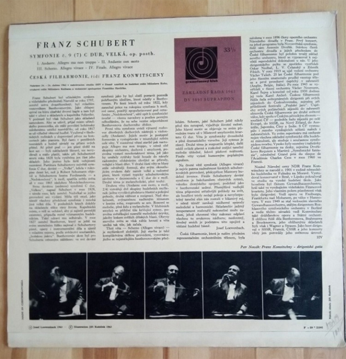 Schubert - Symfonie č. 9 C-dur "Velká" (LP)