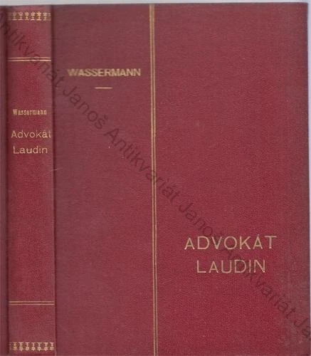 Wassermann - Advokát Laudin (PŮVODNÍ OBÁLKA - JOSEF ČAPEK)