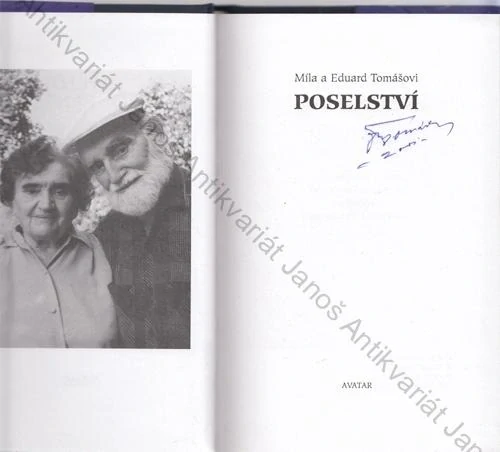 Tomášovi - Poselství (EDUARD TOMÁŠ - PODPIS AUTORA)