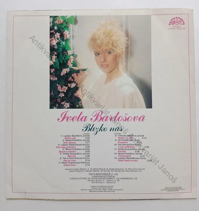 Iveta Bartošová - Blízko nás (LP) vč. PODPISU Ivety Bartošové