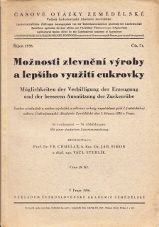 Možnosti zlevnění výroby a lepšího využití cukrovky 
