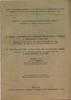 Zprávy agrobotanické (semenářské) sekce