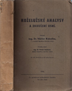 Kubelka - Koželužské analysy a zkoušení usní
