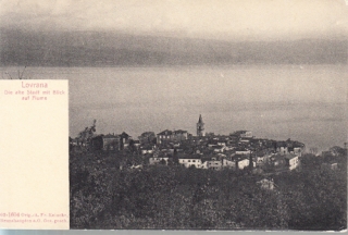 Lovrana - Die alte Stadt mit Blick auf Fiume