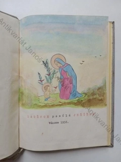 Laděnce posílá Ježíšek (Vánoce 1956) – strojopis s ručně kolorovanými ilustracemi